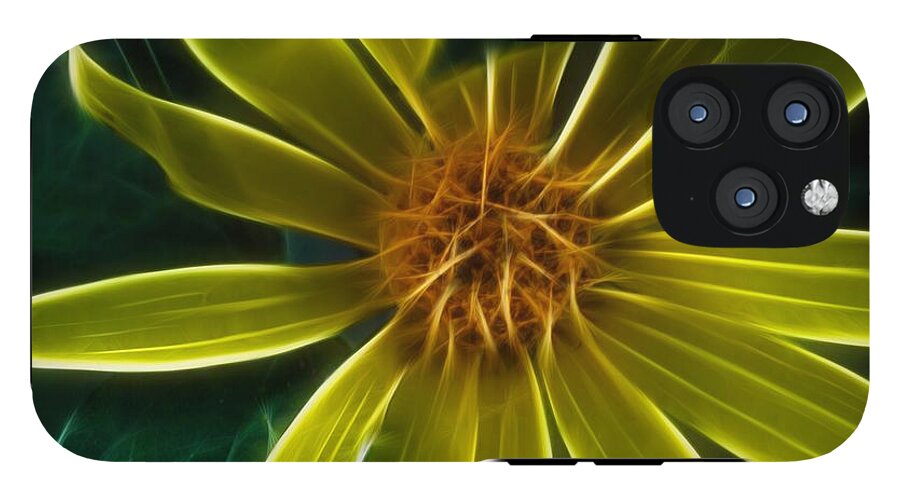 Yellow Wildflower Abstract - Phone Case