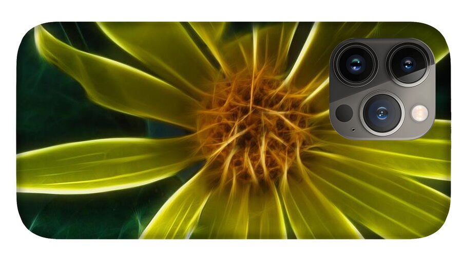 Yellow Wildflower Abstract - Phone Case