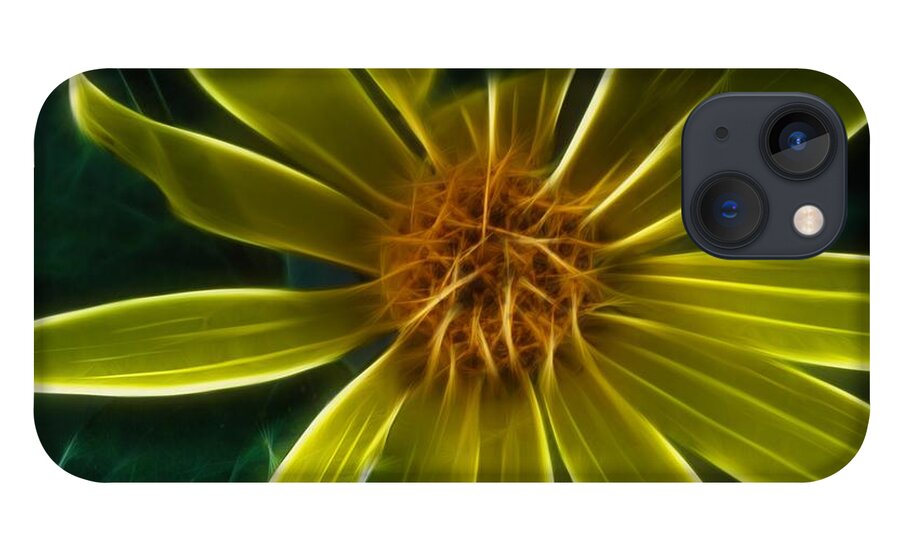 Yellow Wildflower Abstract - Phone Case