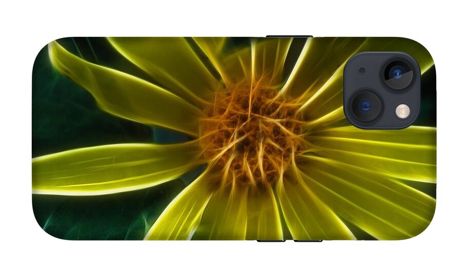Yellow Wildflower Abstract - Phone Case