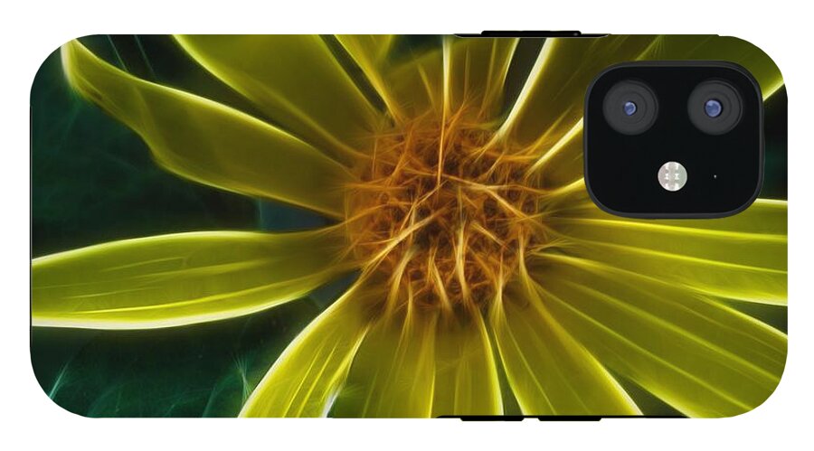 Yellow Wildflower Abstract - Phone Case