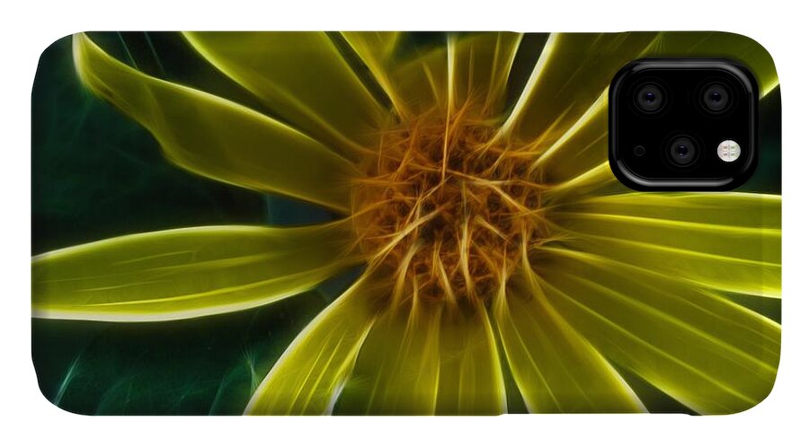 Yellow Wildflower Abstract - Phone Case