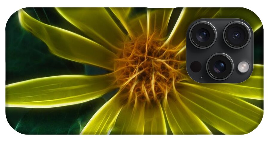 Yellow Wildflower Abstract - Phone Case