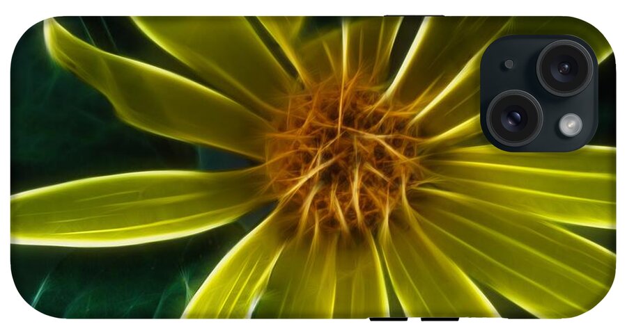 Yellow Wildflower Abstract - Phone Case