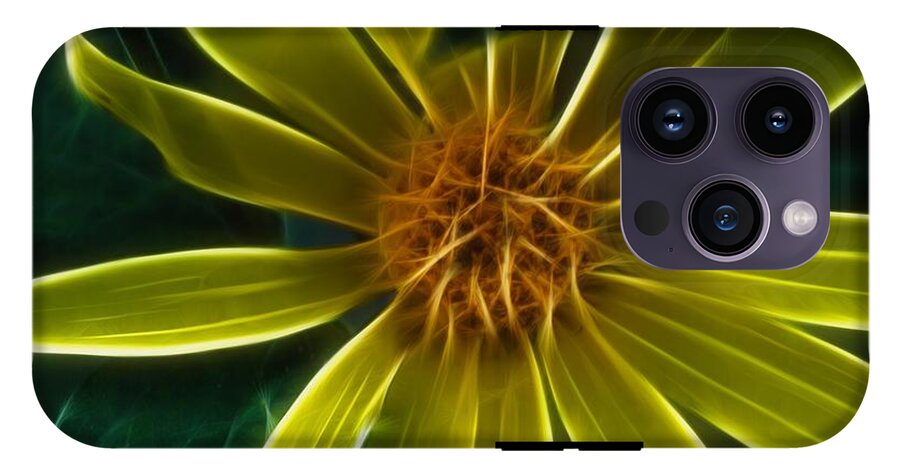 Yellow Wildflower Abstract - Phone Case