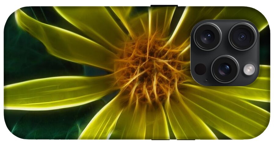 Yellow Wildflower Abstract - Phone Case