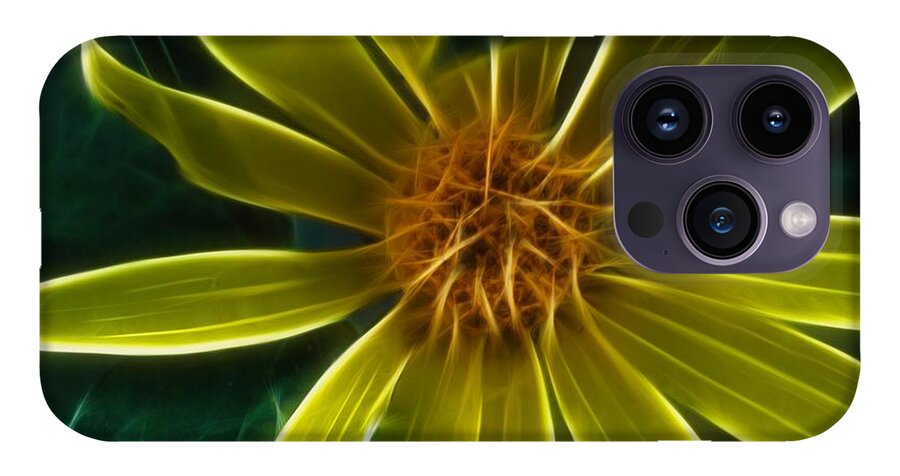Yellow Wildflower Abstract - Phone Case