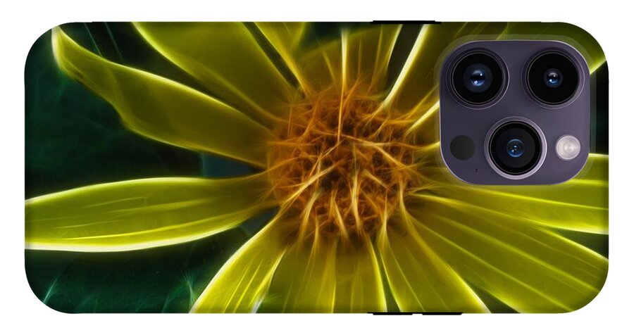 Yellow Wildflower Abstract - Phone Case