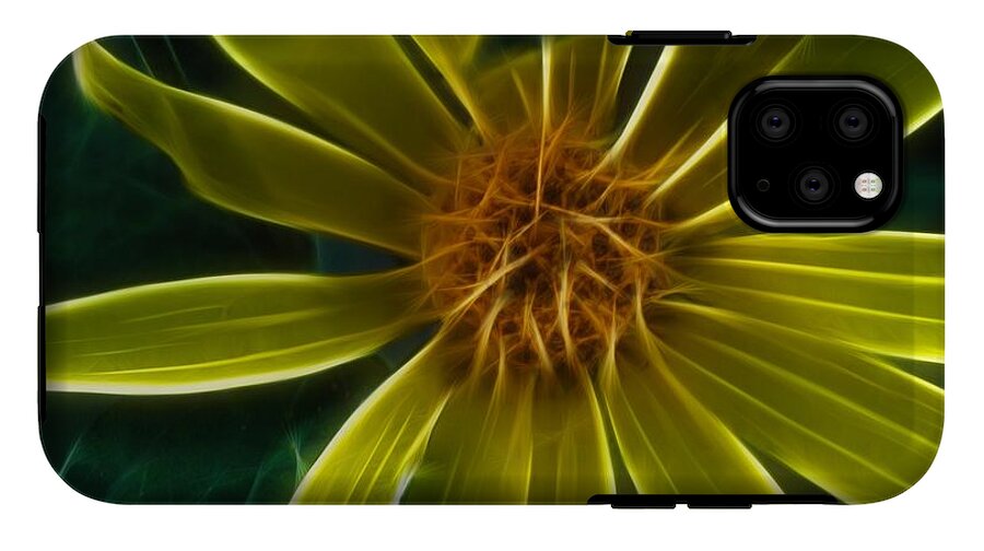 Yellow Wildflower Abstract - Phone Case