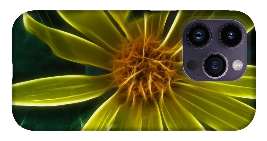 Yellow Wildflower Abstract - Phone Case