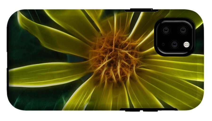 Yellow Wildflower Abstract - Phone Case