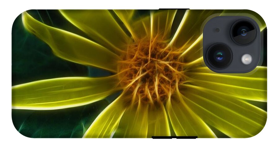 Yellow Wildflower Abstract - Phone Case