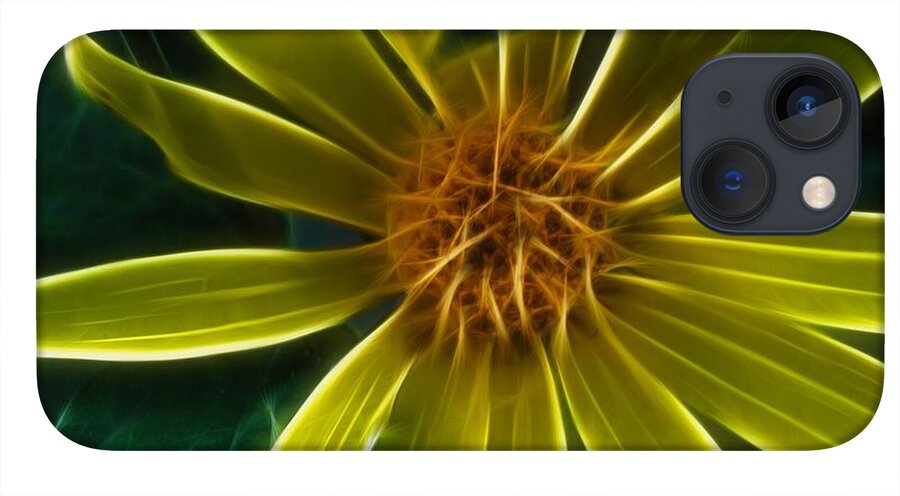 Yellow Wildflower Abstract - Phone Case