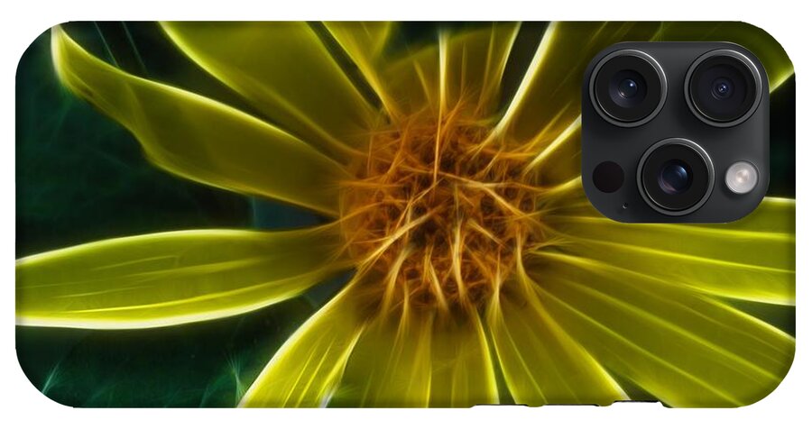 Yellow Wildflower Abstract - Phone Case