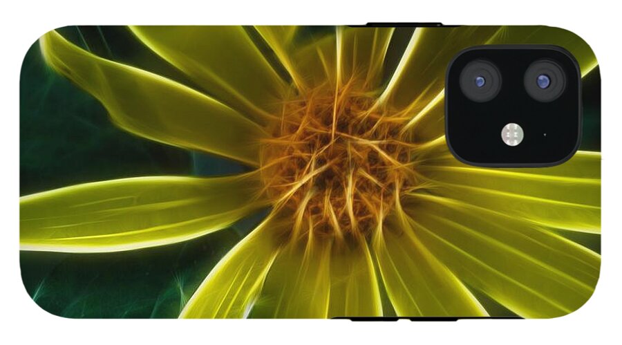 Yellow Wildflower Abstract - Phone Case