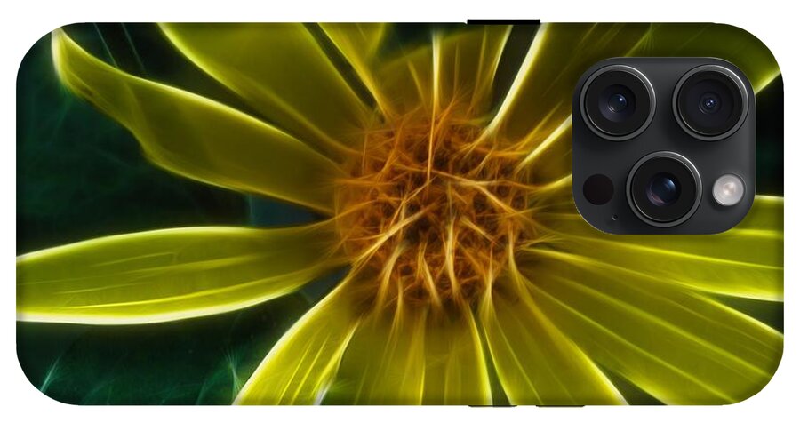 Yellow Wildflower Abstract - Phone Case