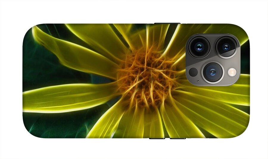 Yellow Wildflower Abstract - Phone Case