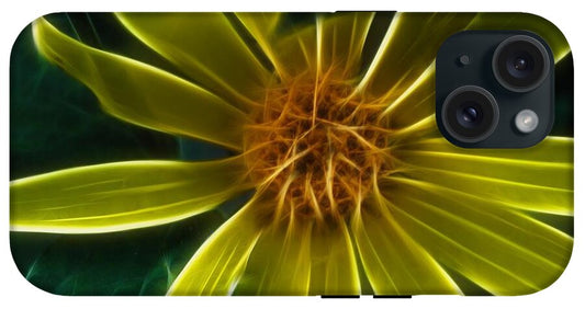 Yellow Wildflower Abstract - Phone Case