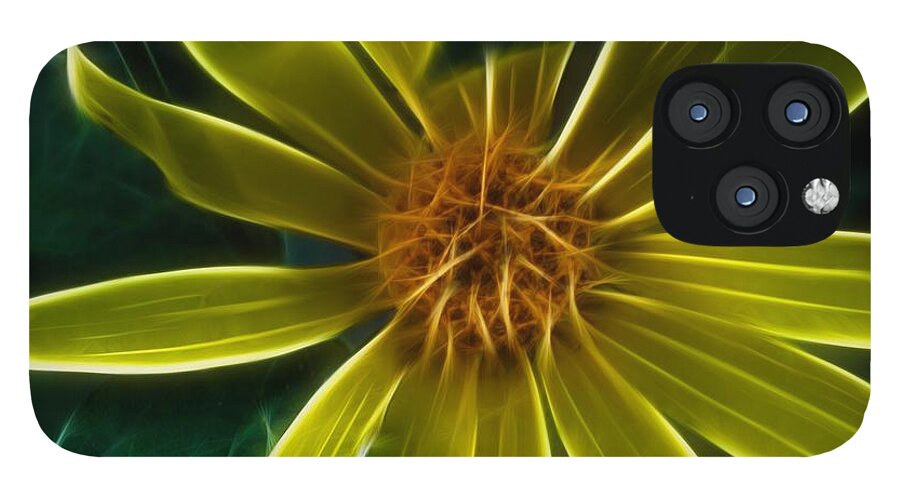 Yellow Wildflower Abstract - Phone Case