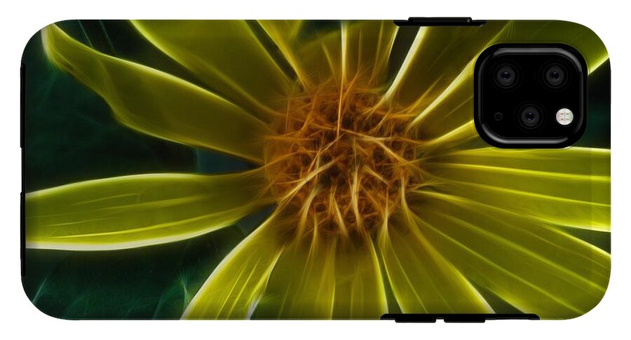 Yellow Wildflower Abstract - Phone Case
