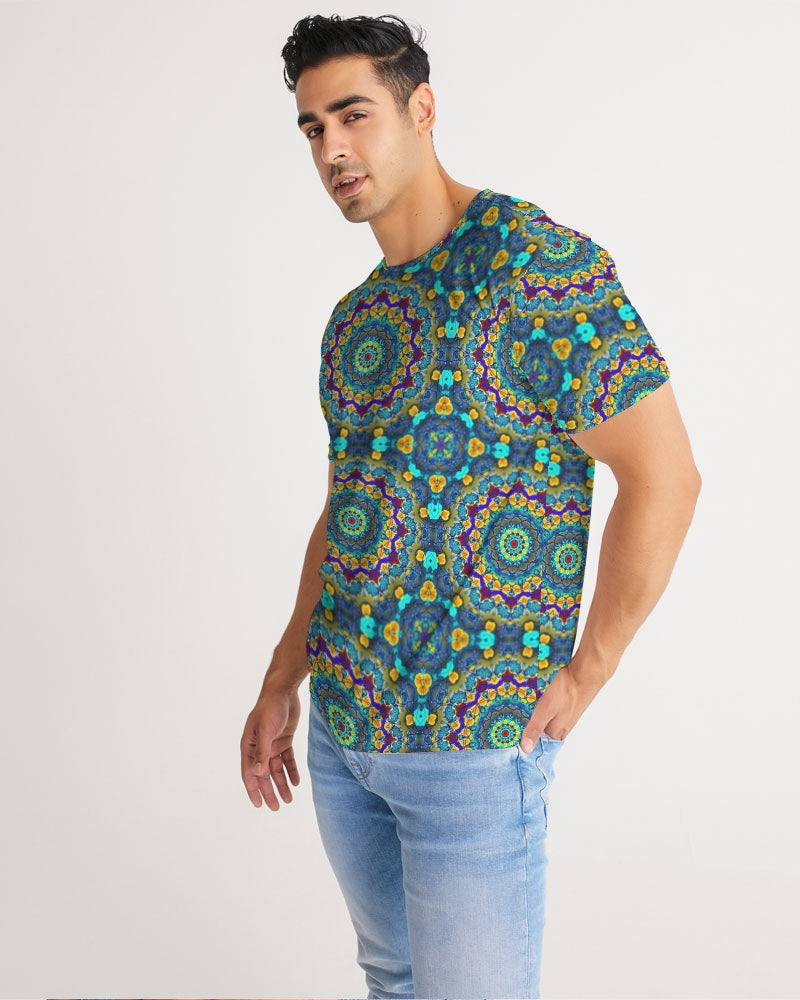 Blue Green Blur Kaleidoscope Men's Tee