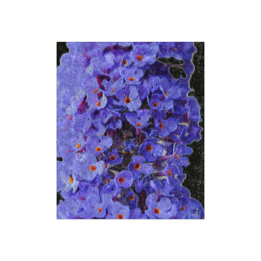 Butterfly Flower Crushed Velvet Blanket