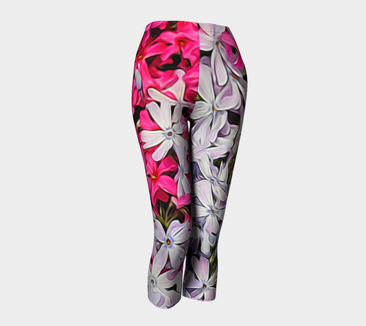 Pink and White Carpet Phlox Capris