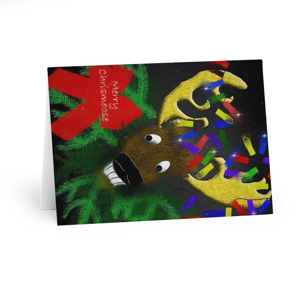 Merry Chrismoose Greeting Cards (5 Pack)