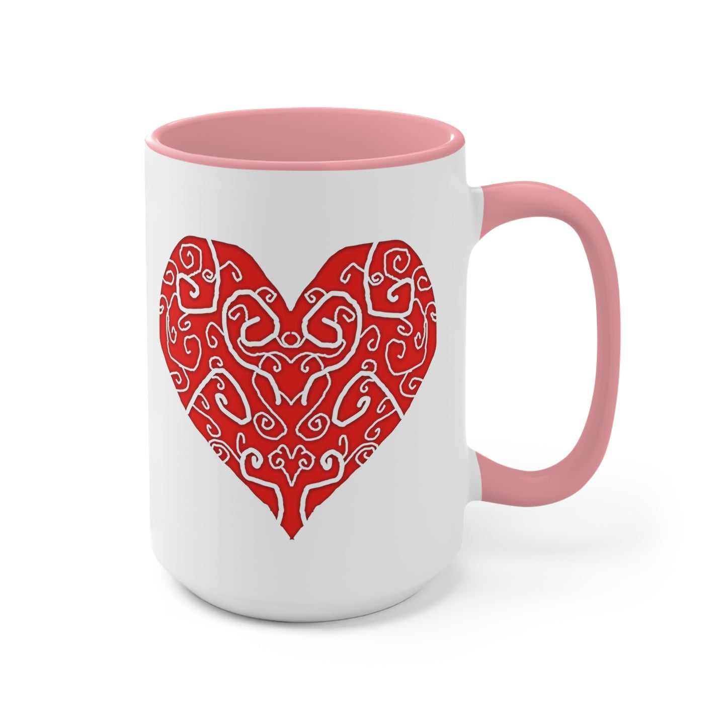 Heart Swirls Accent Mug
