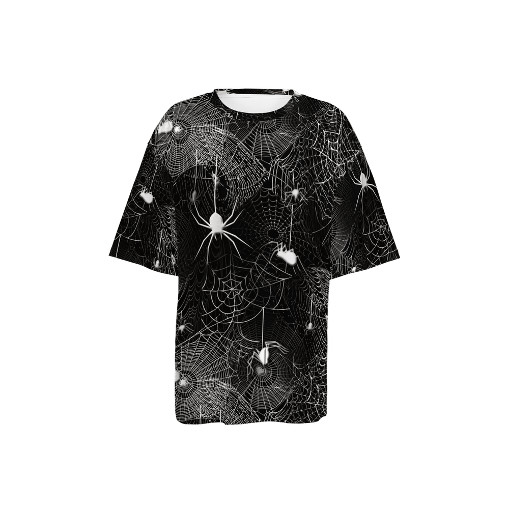 Spider Webs Women’s Oversized Short-Sleeve T-Shirt-Heavyweight 225g