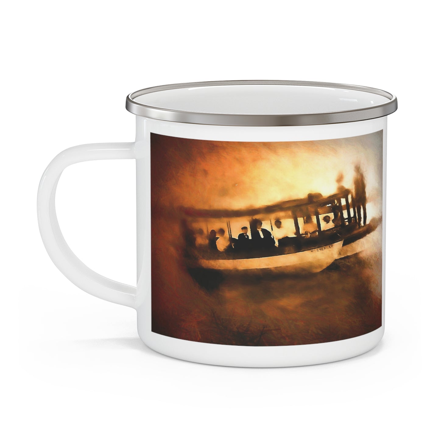 Boating Family Enamel Camping Mug