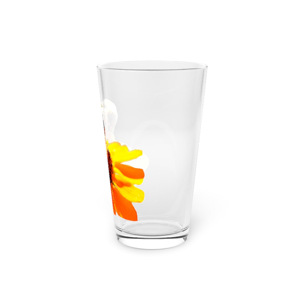 Bee On a Flower Pint Glass, 16oz