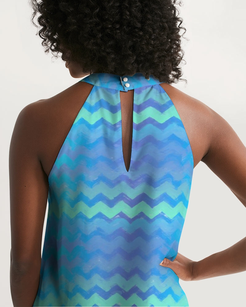 Mermaid Stripes Women's Halter Dress