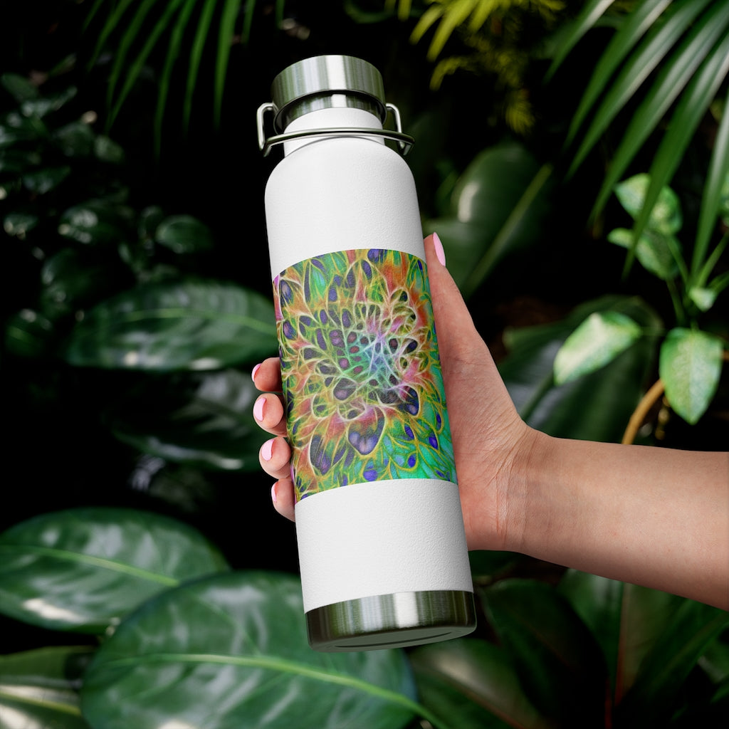Peacock Chrysanthemum 22oz Vacuum Insulated Bottle