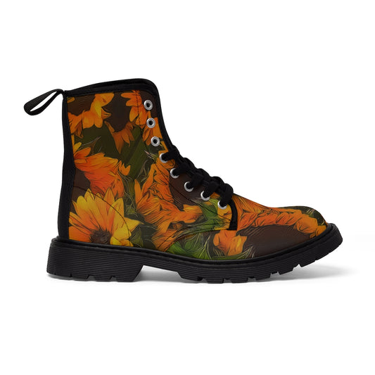 Sunflowers Women's Canvas Boots