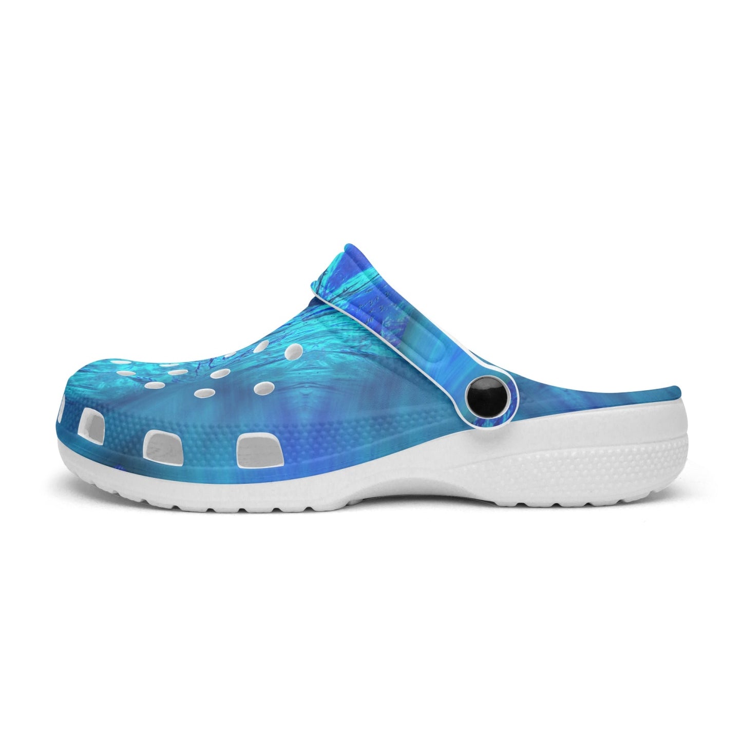 Blue Water Kaleidoscope 413. All Over Printed Clogs