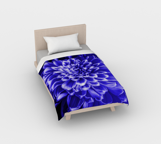 Blue Chrysanthemum Duvet Cover