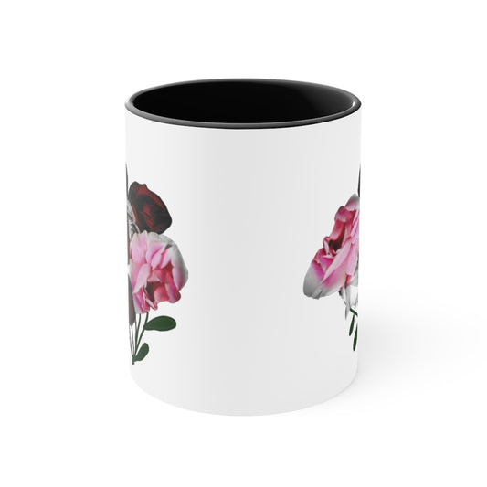 Pink and Red Roses Accent Mug