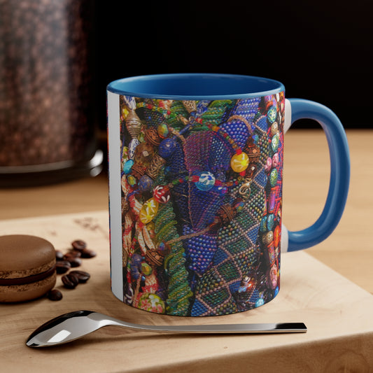 Beaded Jewelry Still Life Accent Coffee Mug, 11oz