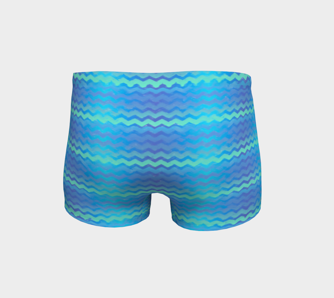 Blue Green Mermaid Stripes Shorts