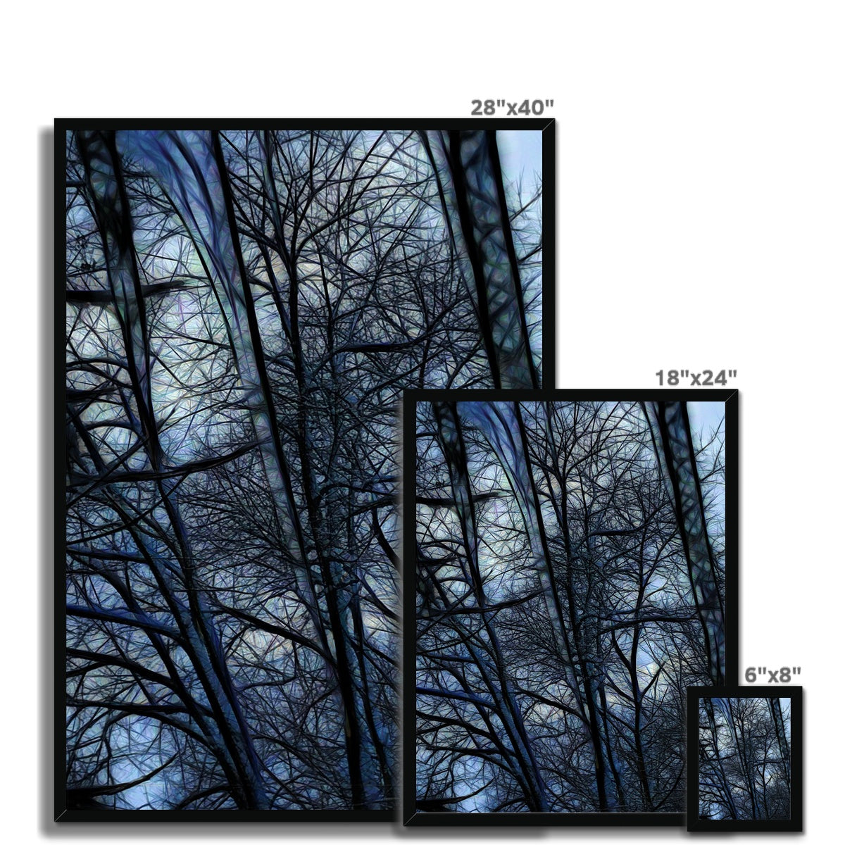 Twilight Icicles Framed Print