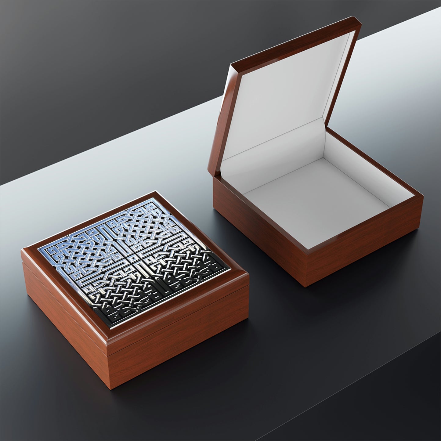 Chrome Celtic Knot Jewelry Box