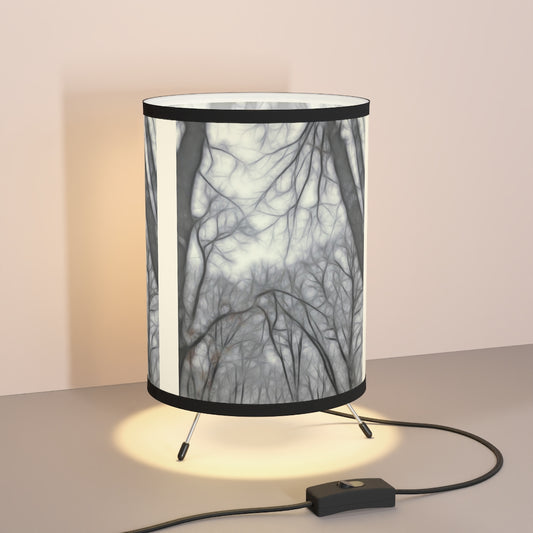 Calm Winter Tripod Lamp with High-Res Printed Shade, US\CA plug