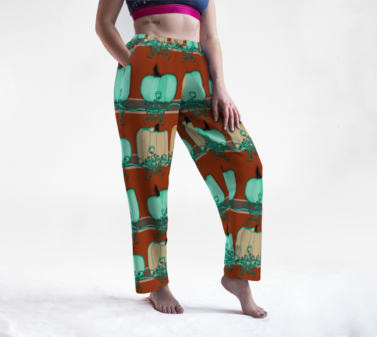 Blue Green Pumpkins Lounge Pants