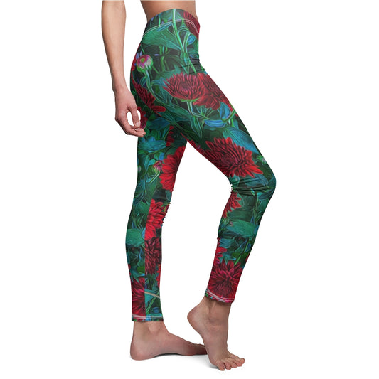 Red Mums Women's Cut & Sew Casual Leggings