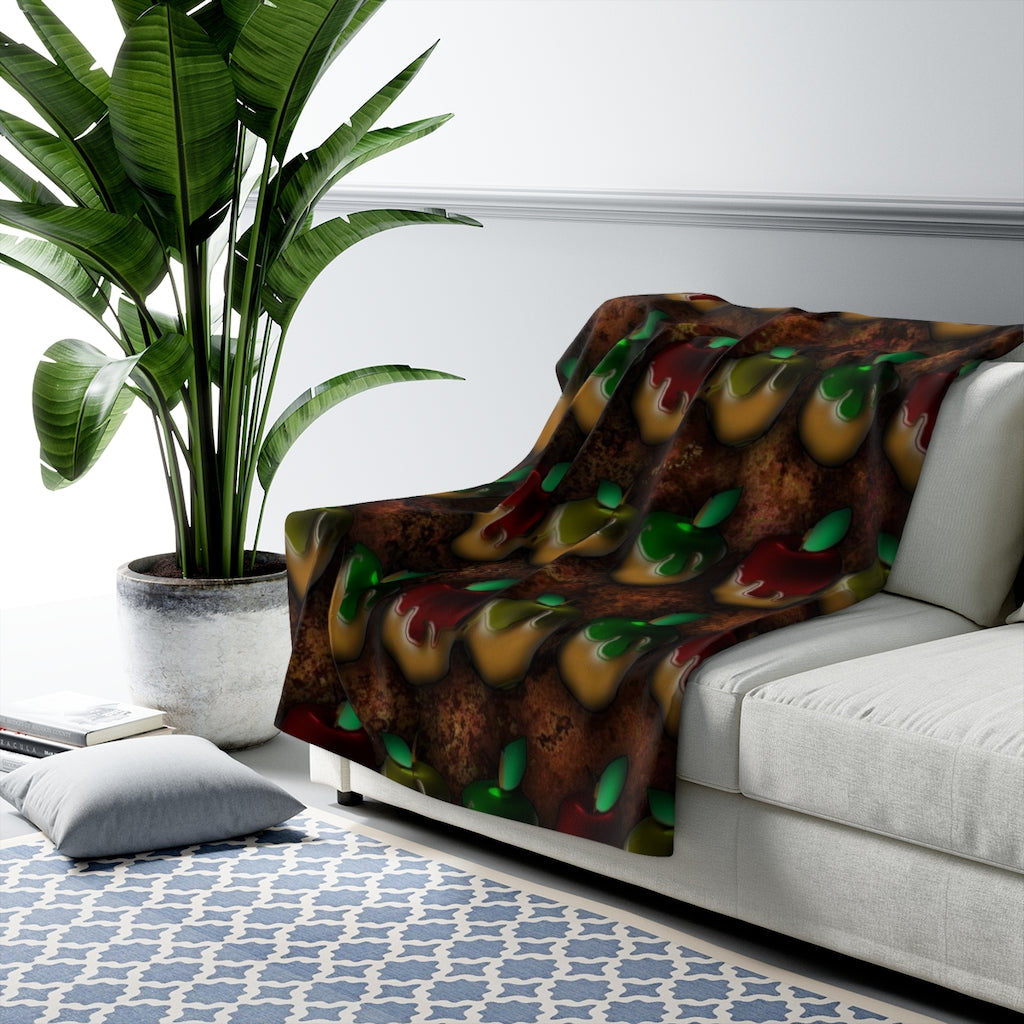Caramel Apples Sherpa Fleece Blanket