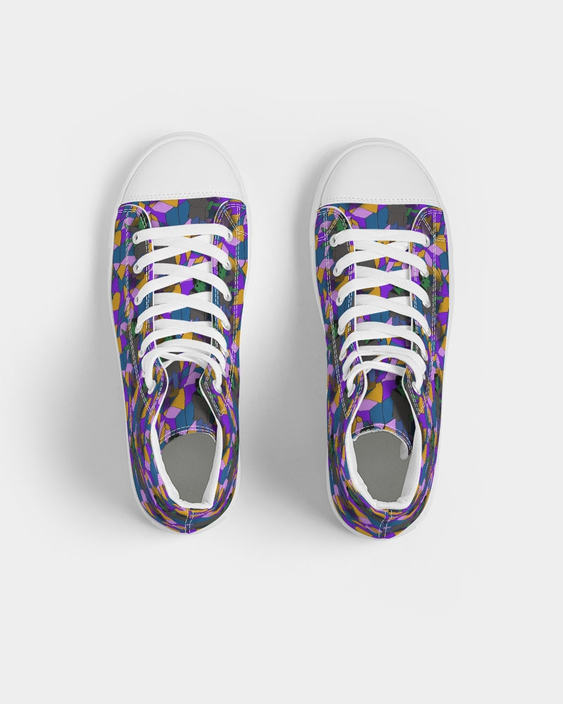 Frankenstein Pattern Men's Hightop Canvas Shoe