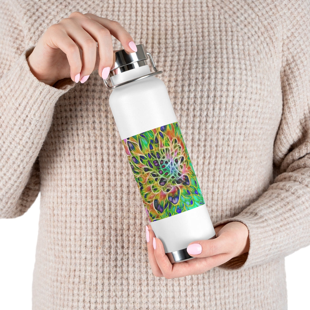 Peacock Chrysanthemum 22oz Vacuum Insulated Bottle
