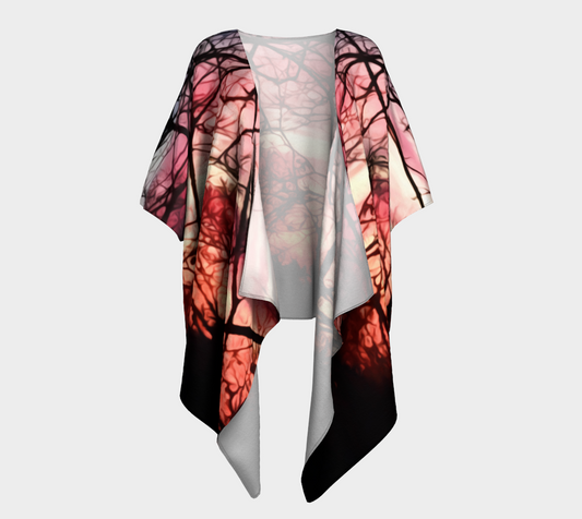 October Sunset Draped Kimono Jacket