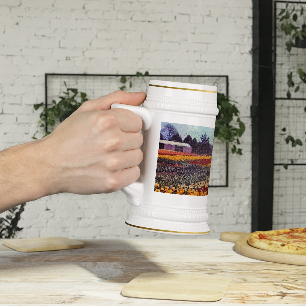 Field of Tulips Stein Mug